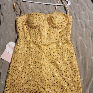 Gold Homecoming Dress